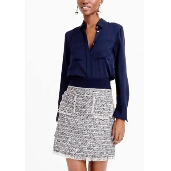 NWOT J.Crew Multi-Colored Tweed Mini Skirt - Picture 1 of 6